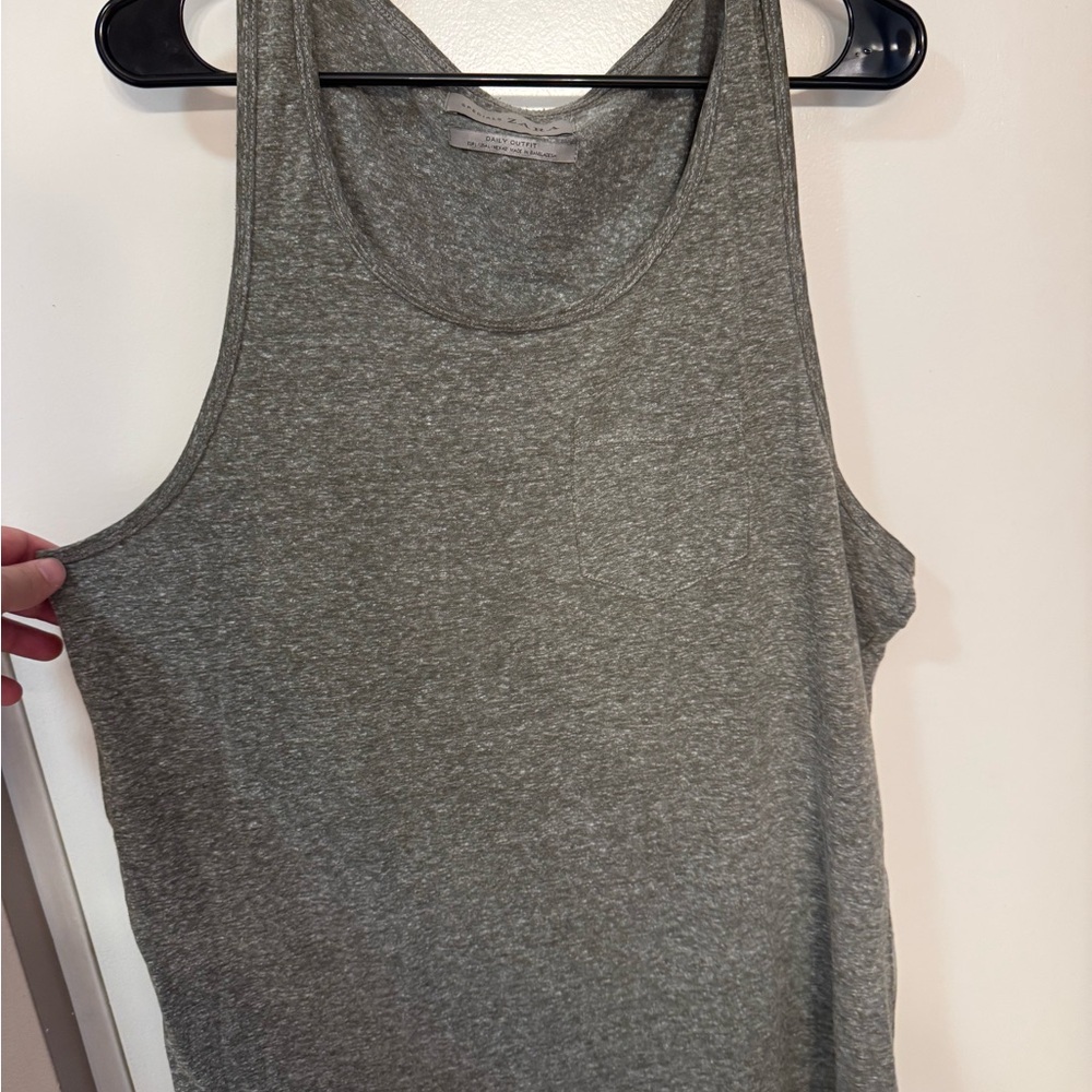 Zara Men's Grey Tank Top